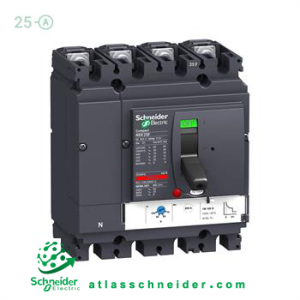 کلید اتوماتیک کامپکت MCCB اشنایدر سری ان اس ایکس 4 پل 25 آمپر NSX LV429646 -قدرت قطع 36 کیلوآمپر (TYPE F)