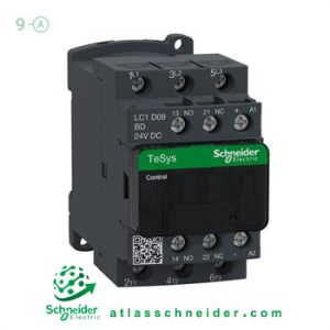 کنتاکتور سری دی 9 آمپر ولتاژ 24DC اشنایدر LC1D09BD