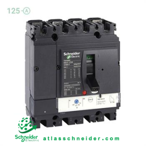 کلید اتوماتیک کامپکت MCCB اشنایدر سری ان اس ایکس 4 پل 125 آمپر NSX LV430851 -قدرت قطع ۵۰ کیلوآمپر (TYPE N)