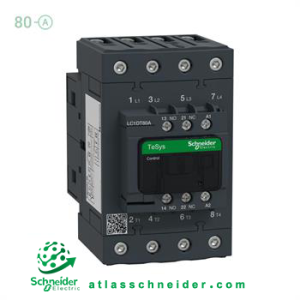 کنتاکتور سری دی 80 آمپر 4 پل ولتاژ 220 اشنایدر LC1DT80AM7