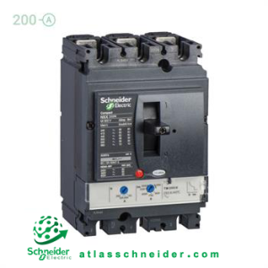 کلید اتوماتیک کامپکت MCCB اشنایدر سری ان اس ایکس 3 پل 200 آمپر NSX LV431831 -قدرت قطع 50 کیلوآمپر (TYPE N)