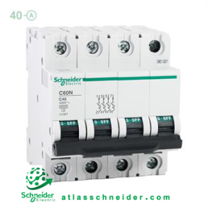 کلید فیوز مینیاتوری MCB اشنایدر تیپ سی 4 پل 40 آمپر 24367 C - کلید مینیاتوری 24367