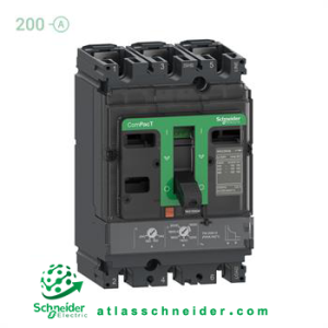 کلید اتوماتیک کامپکت MCCB اشنایدر سری ان اس ایکس 3 پل 200 آمپر NSX C25B3TM200 -قدرت قطع 25 کیلوآمپر (TYPE B)
