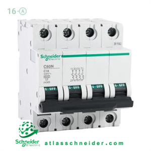 کلید فیوز مینیاتوری MCB اشنایدر تیپ سی 4 پل 16 آمپر 24363 C - کلید مینیاتوری 24363