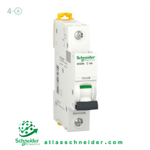 کلید فیوز مینیاتوری MCB اشنایدر تک پل 4 آمپر A9F74104 - کلید مینیاتوری A9F74104