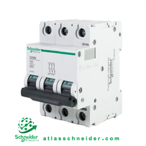 کلید فیوز مینیاتوری MCB اشنایدر تیپ سی 3 پل 50 آمپر 24355 C - کلید مینیاتوری 24355 C