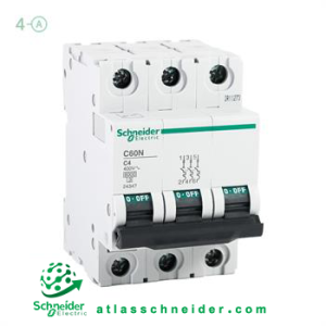 کلید فیوز مینیاتوری MCB اشنایدر تیپ سی 3 پل 4 آمپر 24347 C - کلید مینیاتوری 24347 C