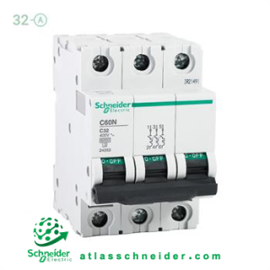 کلید فیوز مینیاتوری MCB اشنایدر تیپ سی 3 پل 32 آمپر 24353 C - کلید مینیاتوری 24353 C