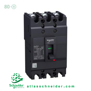 کلید اتوماتیک فیکس تیپ ایزی پکت 80 آمپر اشنایدر EZC100H3080 -کلید اتوماتیک غیرقابل تنظیم