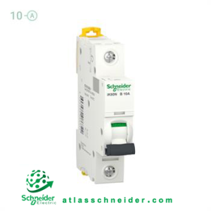 کلید فیوز مینیاتوری MCB اشنایدر تک پل 10 آمپر B A9K23110 - کلید مینیاتوری B A9K23110