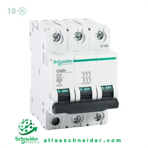 کلید فیوز مینیاتوری MCB اشنایدر تیپ سی 3 پل 10 آمپر 24349 C - کلید مینیاتوری 24349 C